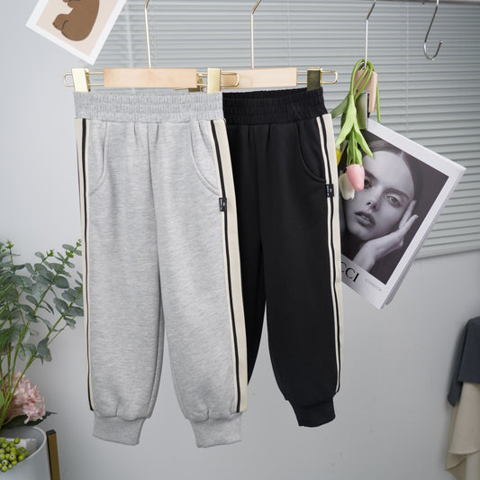 fleece pants side stripe